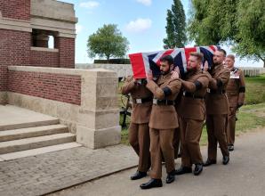 WW1 soldier from Windsor is buried nearly 108 years after his death