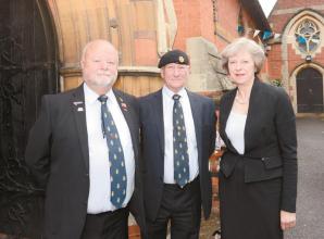 Theresa May attends service to commemorate those who died in the Battle of the Somme