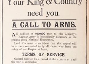 A CALL TO ARMS: 1914 - World War One begins