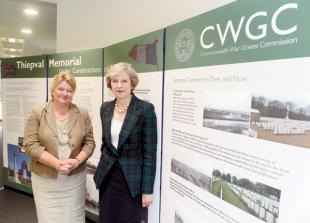 Theresa May visits Commonwealth War Graves Commission ahead of Somme anniversary