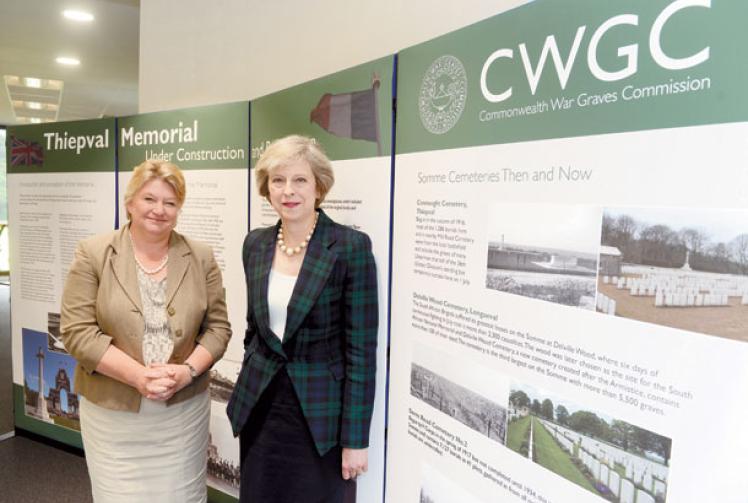 Theresa May visits Commonwealth War Graves Commission ahead of Somme anniversary
