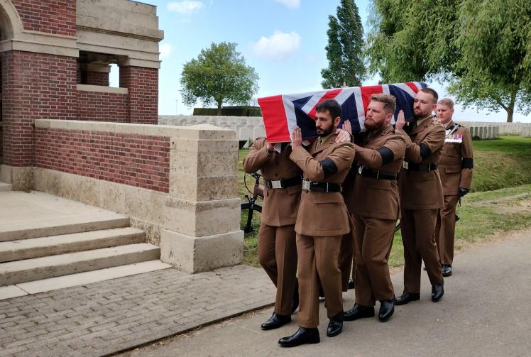 WW1 soldier from Windsor is buried nearly 108 years after his death