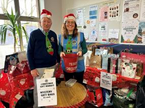 Guests browse crafts stalls at first Maidenhead Lions Christmas Gift Market