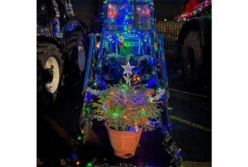 Farmers showcase decorated tractors during festive fundraiser