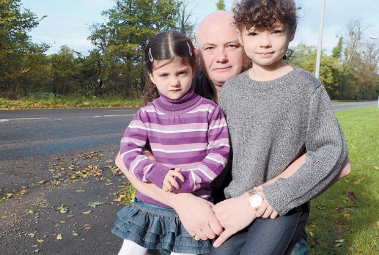 Dad's fears for children's safety because of school traffic