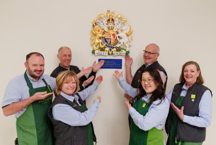 Waitrose Windsor receives 'one of the first ever' 100 per cent plant-based 3D Royal Warrants